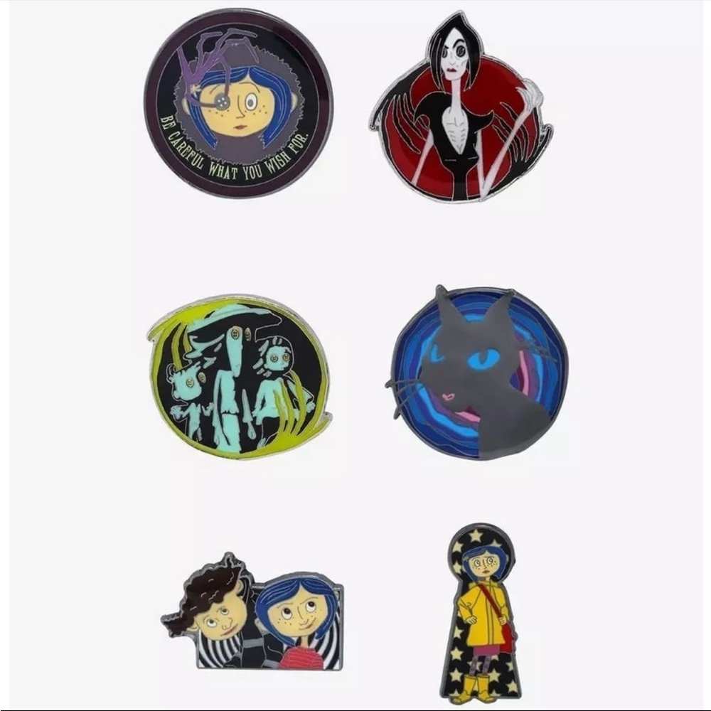 Exclusive Loungefly Laika Coraline Glow in the Dark Blind Box Enamel Pins